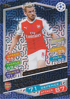 Aaron Ramsey Arsenal 2016/17 Topps Match Attax CL Man of the Match #MM05